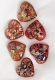 Glasherz, Blumenmuster, 1 Stück