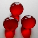 Glaskugeln transparent, rot, 14-16 mm, 100 g