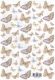 Hintergrundpapier transparent, Schmetterlinge, 90 g, DIN A 4, 1 Blatt