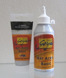 Acrylfarbe Solo Goya, silber, 100 ml Tube