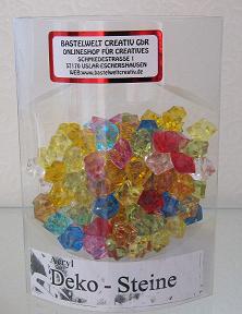 Deko Acrylsteine mini, buntmix 80g Geschenkbox