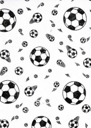 Design Vlies Fußball schwarz-weiß  250 mm