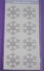 Design Sticker Schneeflocken kristall-klar, 8 Stück