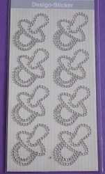 Design Sticker Schnuller kristall-klar, 8 Stück