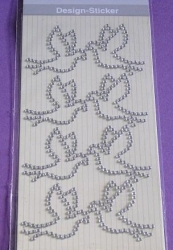 Design Sticker Tauben kristall-klar, 8 Stück