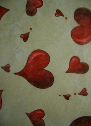 Design Vlies, Love, rot-beige, 250 mm