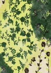 Design Vlies, flowers grün, 250 mm