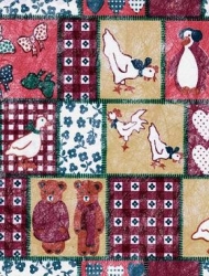 Design Vlies, Patchwork, bordeaux, 250 mm