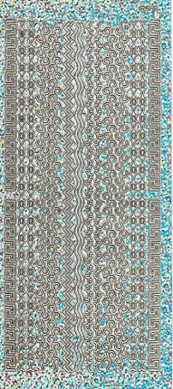 Konturensticker Diamant silber, 18 variable Borten