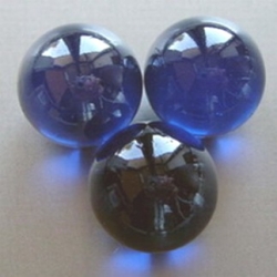 Glaskugeln irisierend blau, 14-16 mm
