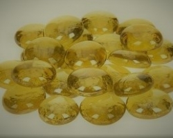 Glasnuggets Premiumqualität, gelb, 17-20 mm im 250 gr Netz