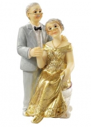 Figur Goldhochzeitspaar I, 7,5 cm, 1 Stück
