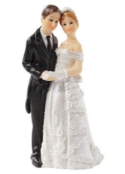 Figur Hochzeitspaar klein, 8 cm, 1 Stück