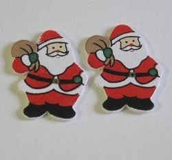 Holz Nikolaus rot weiß 35 mm 5 Stück