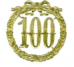 Karton Jubiläumszahl 100 gold
