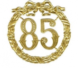 Karton Jubiläumszahl 85 gold