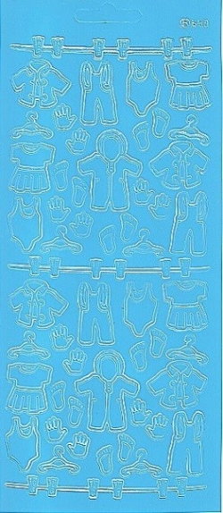 Konturensticker hellblau, Babywäsche