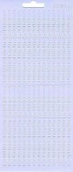 Konturensticker flieder, Zahlen 0 bis 9, 8 mm