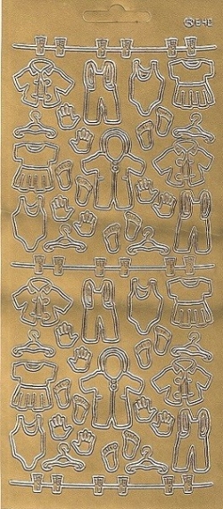 Konturensticker gold, Babywäsche