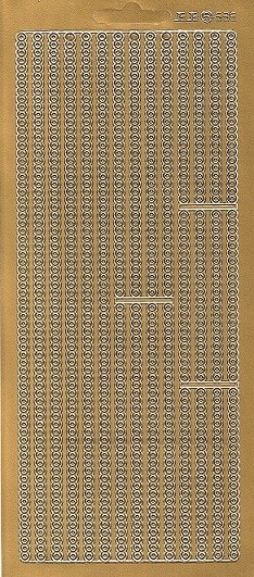 Konturensticker gold, Borten aus kleinen Kreisen 