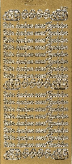 Konturensticker gold, Wir haben eine Tochter