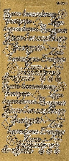 Konturensticker gold, Zum besonderen Ereignis