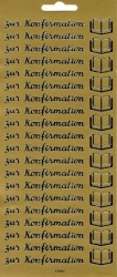 Konturensticker gold zur Konfirmation Spiegeleffekt