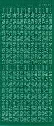 Konturensticker grün, Zahlen 0 bis 9, 8 mm