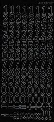 Konturensticker schwarz, Zahlen 0 bis 9, 1,5 cm