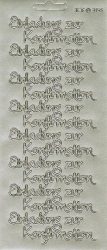 Konturensticker silber Einladung zur Konfirmation, modern