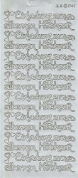 Konturensticker silber, Einladung zur silbernen Hochzeit