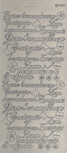 Konturensticker silber, Zum besonderen Ereignis