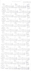 Konturensticker weiss, Danke 4 cm
