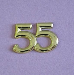 Metallic Jubiläumszahlen 55 gold 3 Stück