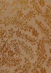Deko Stoff Organza, Zweige, nougat gold, 290 mm