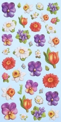 Softy Sticker, bunt, Blüten