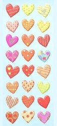 Softy Sticker, bunt, Herzen