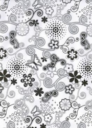 Transparentpapier Black & White Retro 115 g 50x61 cm 1 Rolle