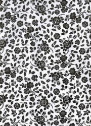 Transparentpapier Black & White Rosen 115 g 50x61 cm 1 Rolle