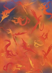 Transparentpapier Fauna, Drachen, 115 g, DIN A 4, 1 Blatt
