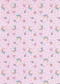 Transparentpapier Einhorn rosa, 115 g, DIN A 4