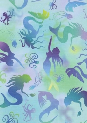 Transparentpapier Fauna Meerjungfrau 115 g 50x61 cm 1 Rolle