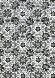 Transparentpapier Black & White, Häkeldekor, 115 g, 50 x 61 cm, 1 Rolle