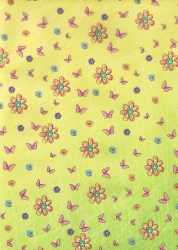 Transparentpapier Blütenzauber, gelb grün, 115 g, 50 x 61 cm, 1 Rolle