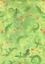Transparentpapier Fauna, Gecko, 115 g, 50x61 cm, 1 Rolle