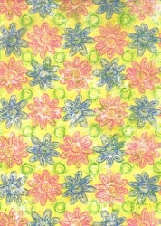 Transparentpapier Paradiso Blüten, gelb, 115 g, 50 x 61 cm, 1 Rolle
