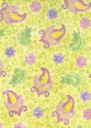 Transparentpapier Paradiso Ornamente, gelb, 115 g, 50 x 61 cm, 1 Rolle