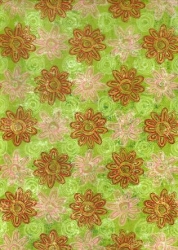 Transparentpapier Paradiso Blüten, grün, 115 g, 50 x 61 cm, 1 Rolle