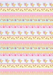 Transparentpapier Romantic Garden Blumenborten 115 g DIN A 4, 1 Blatt