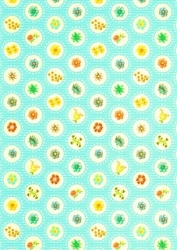 Transparentpapier Romantic Garden Blumenbutton 115 g DIN A 4, 1 Blatt
